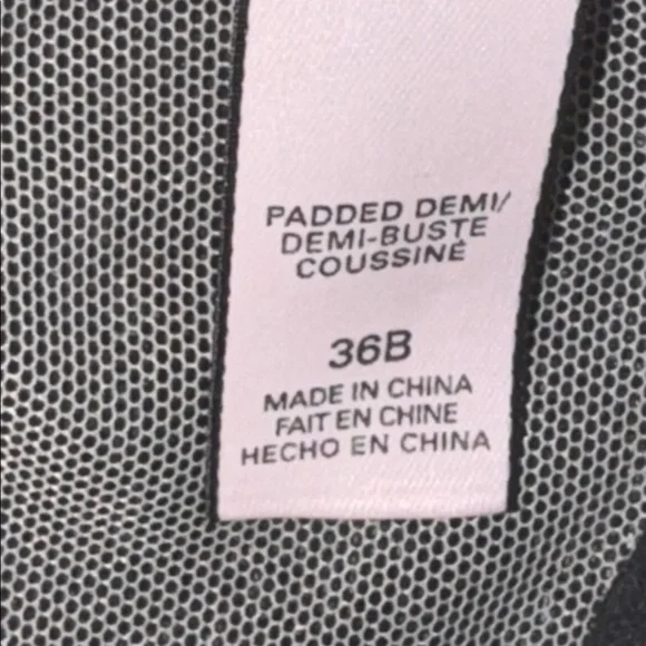 Victoria’s Secret Padded Demi Bustier Bra Top Black Lace Women’s 36B - Picture 12 of 15